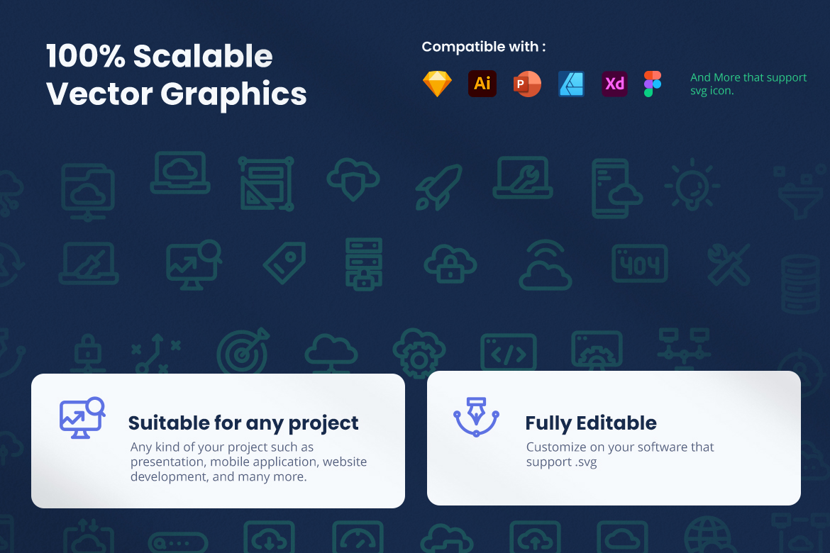 Database and Cloud Server Icon Set Screen 2