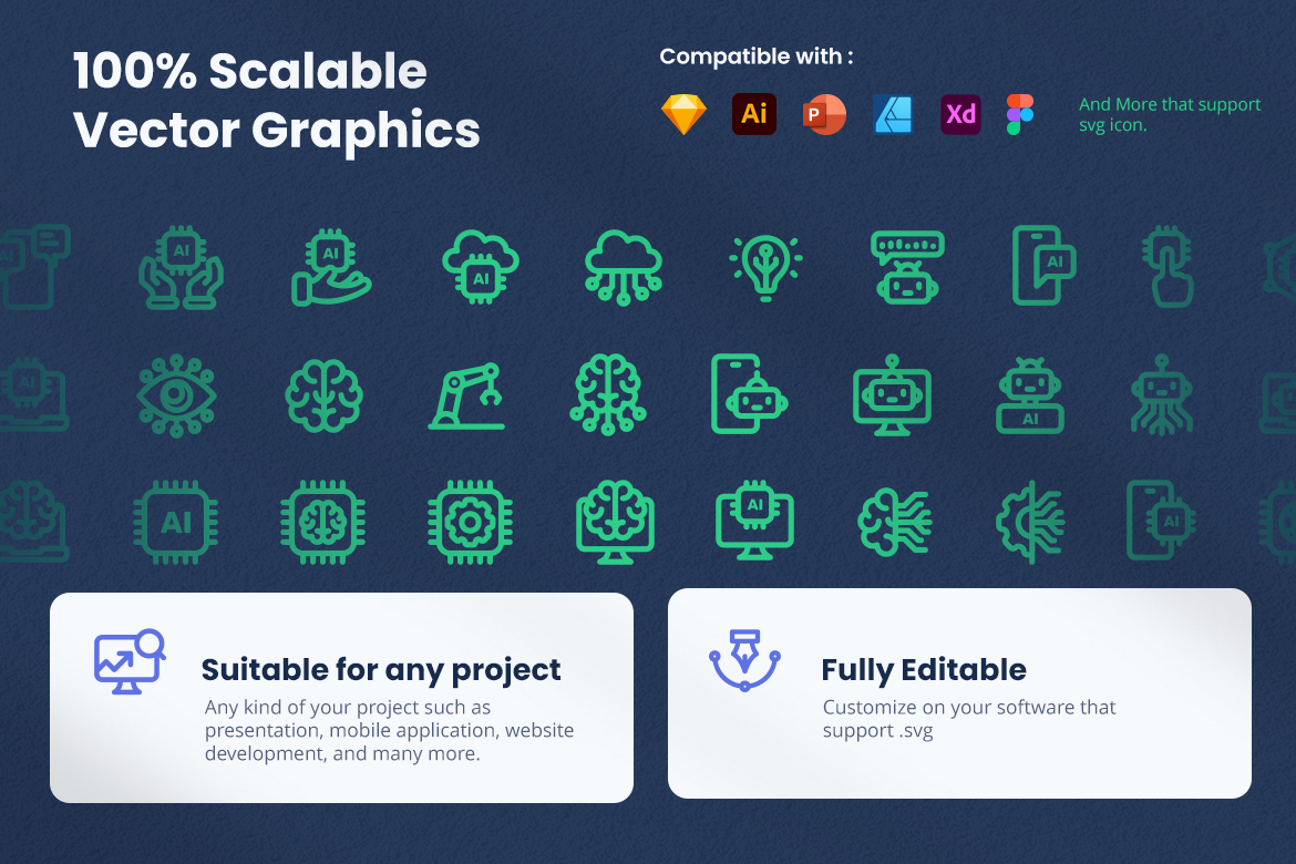 Artificial Intelligence Icon Sets Screen 2