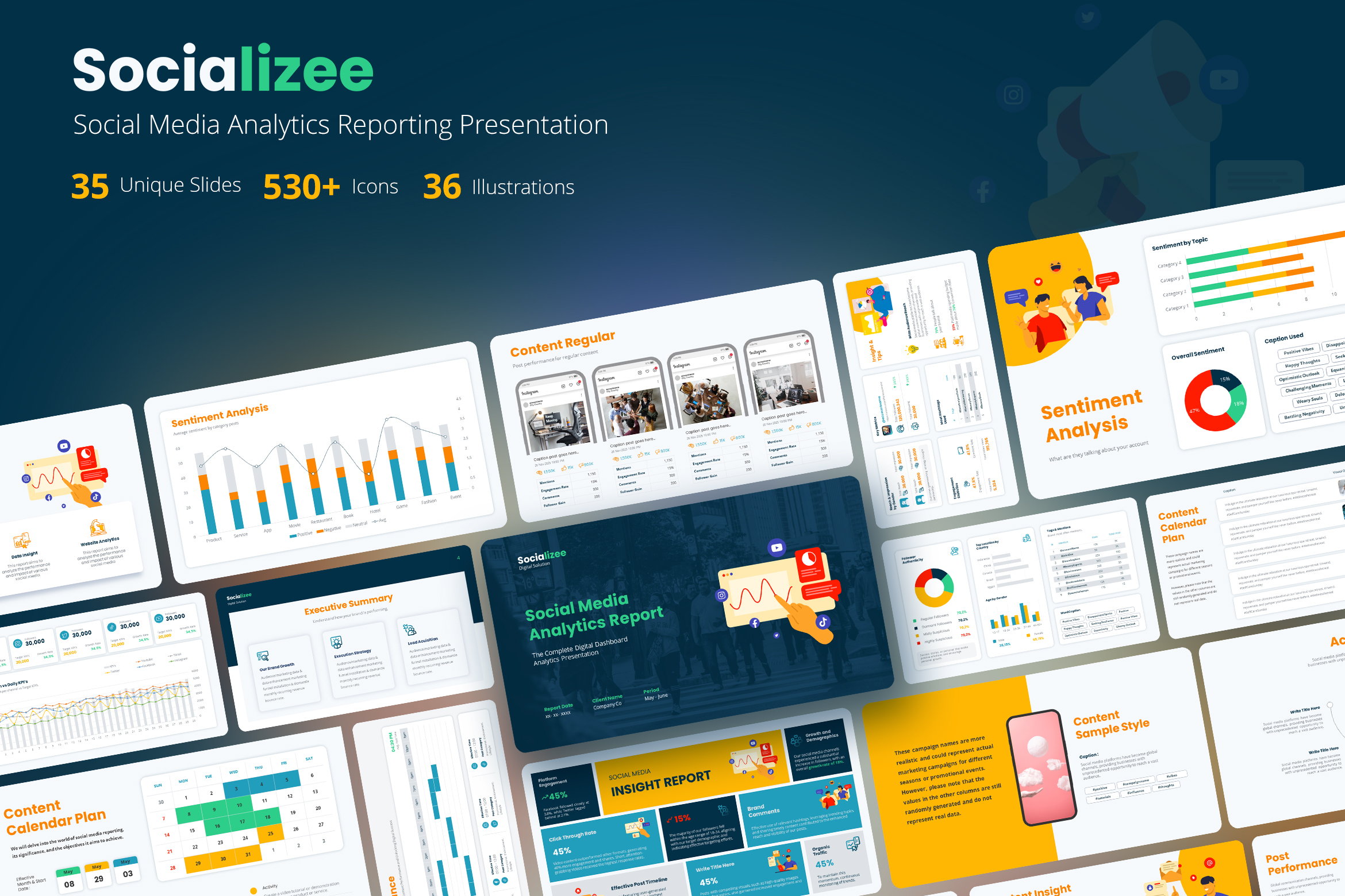 Socializee - Social Media Analytics Report Presentation