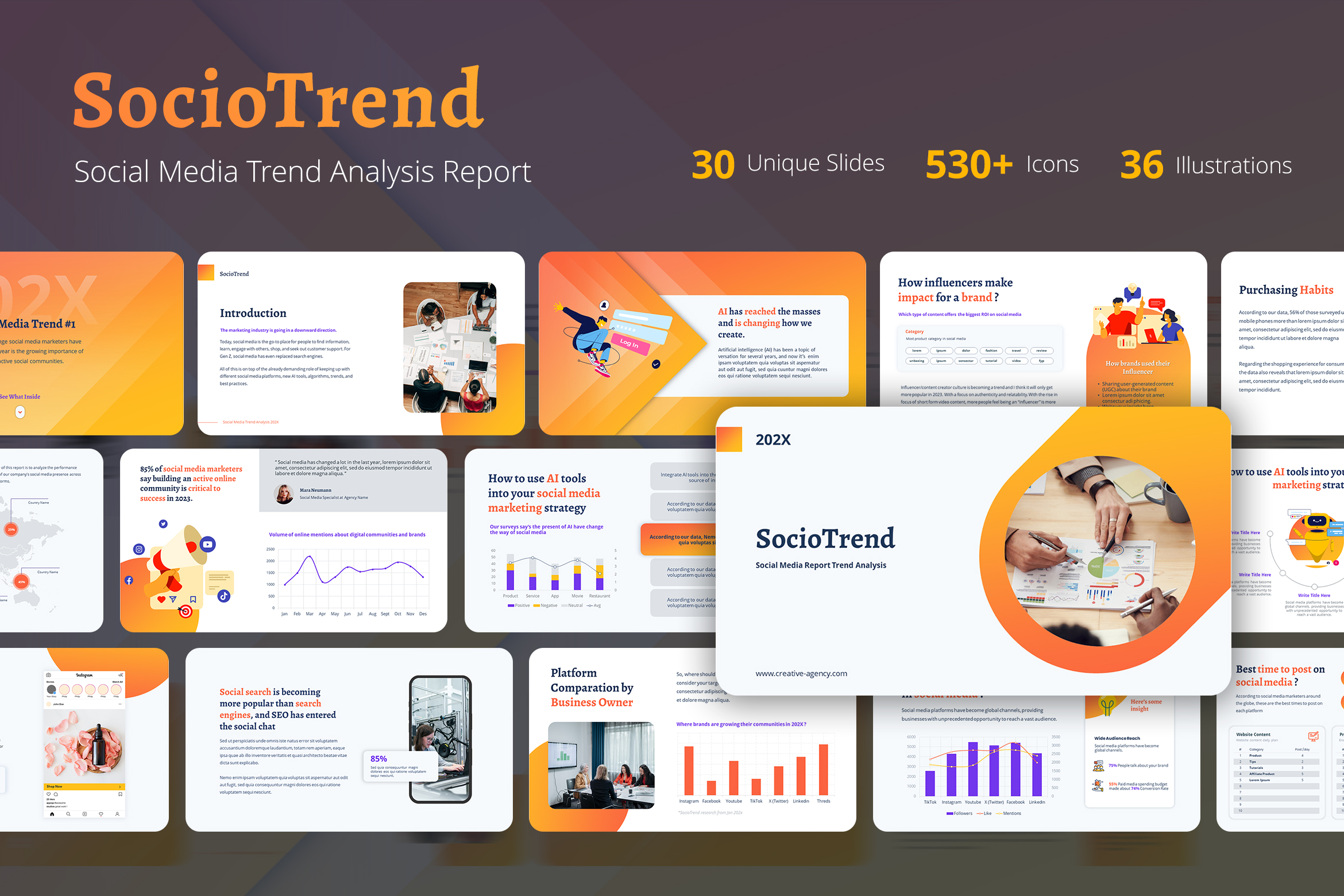 Social Media Trend Presentation Template