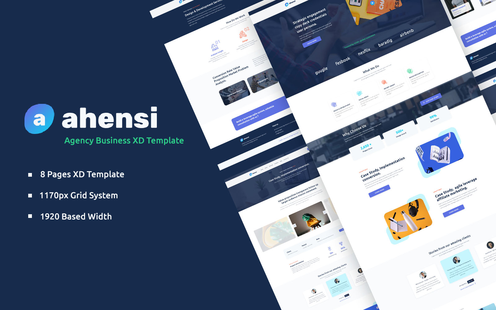 UI Kit Web Design Agency Adobe XD Template